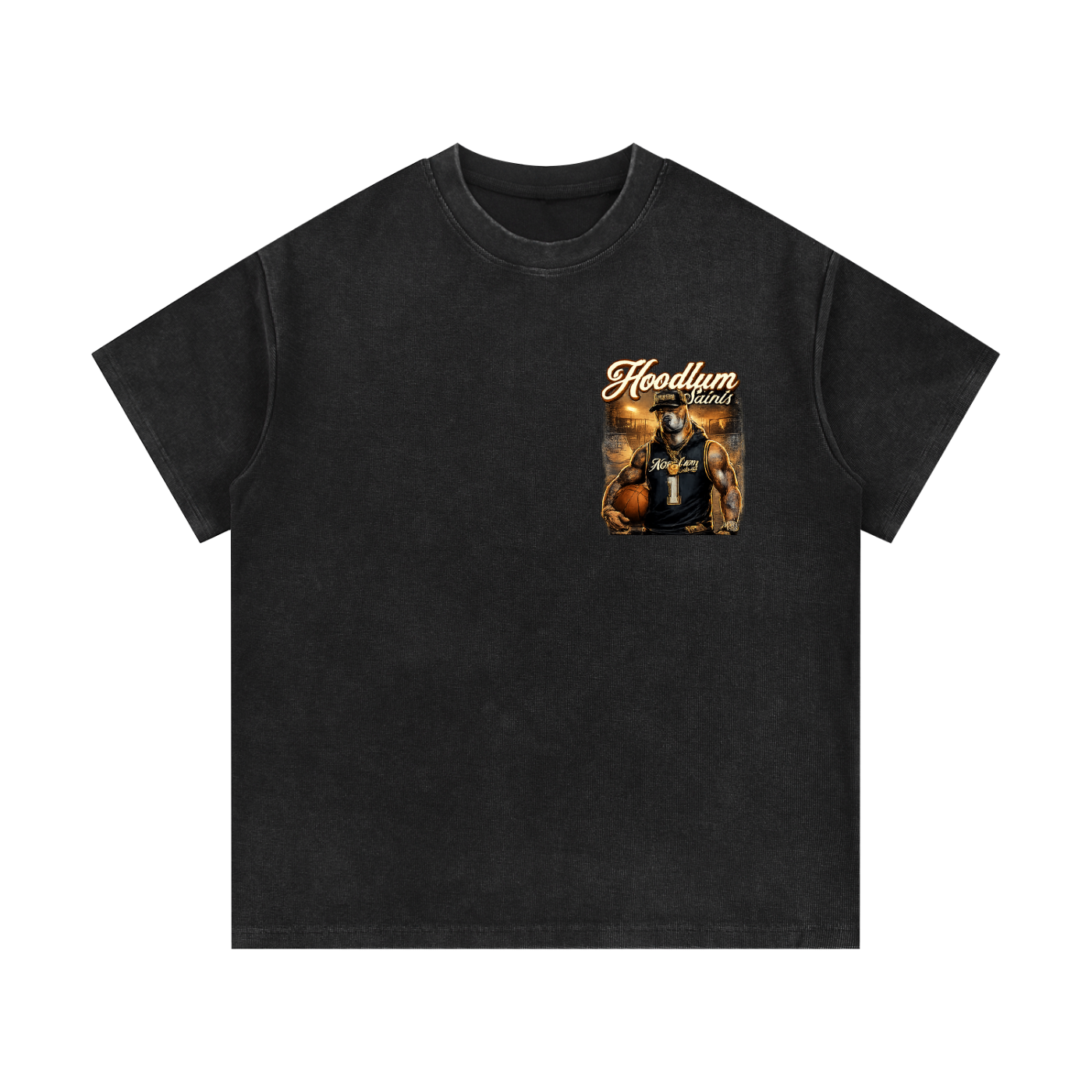 Mineral Wash Waffle Knit T-Shirt