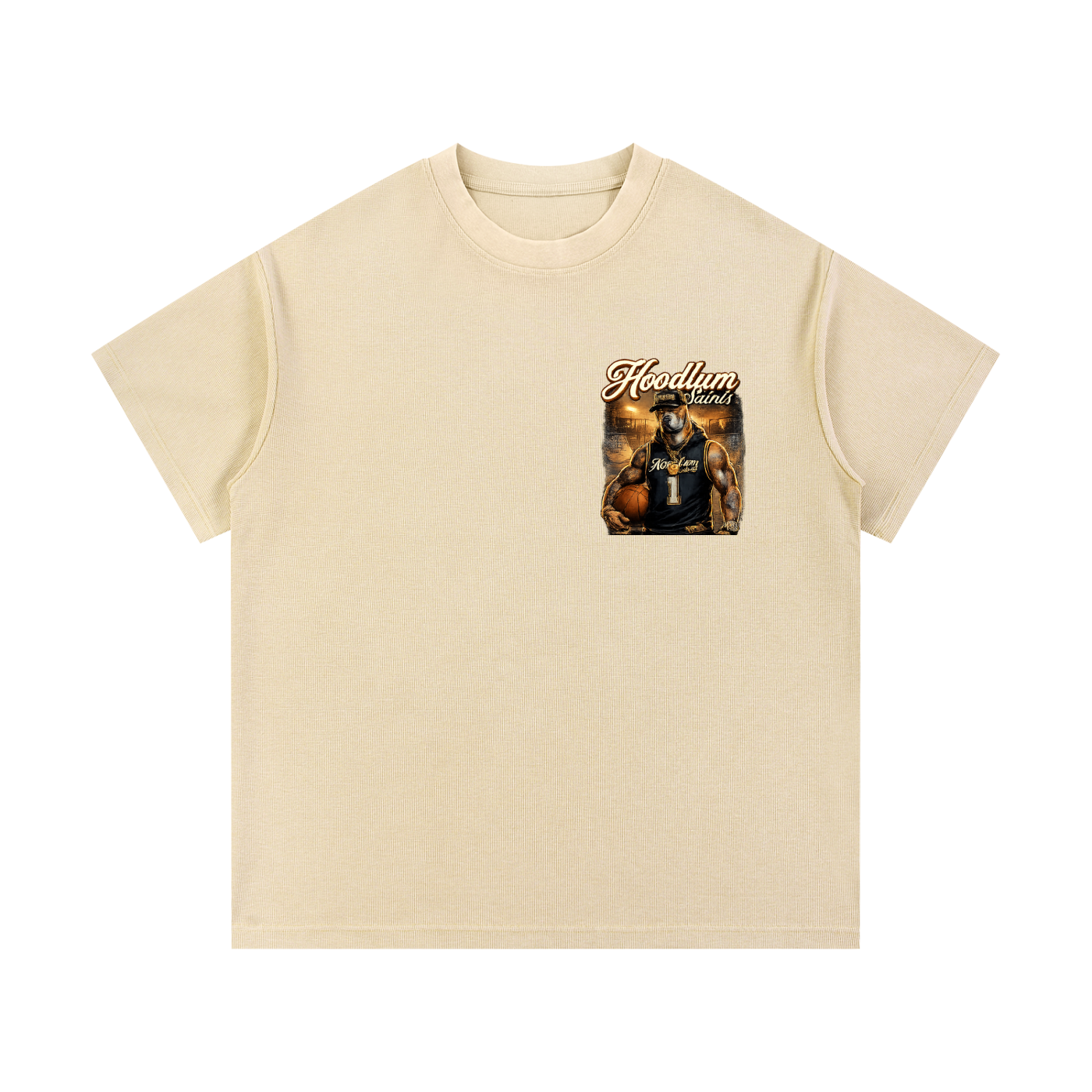 Mineral Wash Waffle Knit T-Shirt