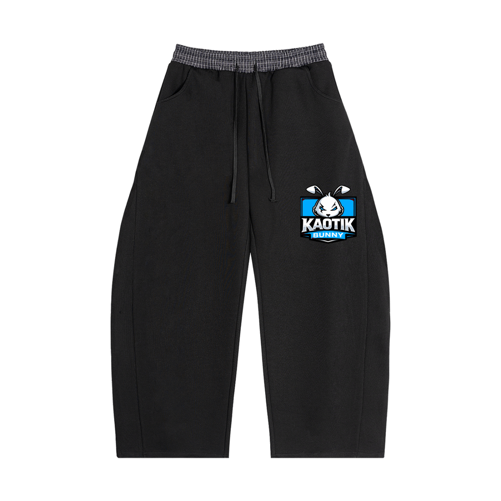 KBS Plaid Waistband Barrel Sweatpants