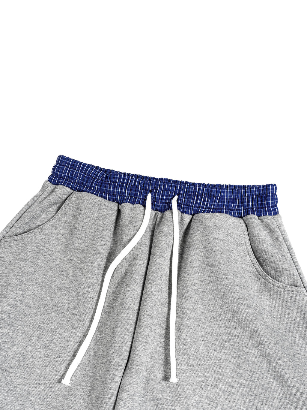 KBS Plaid Waistband Barrel Sweatpants