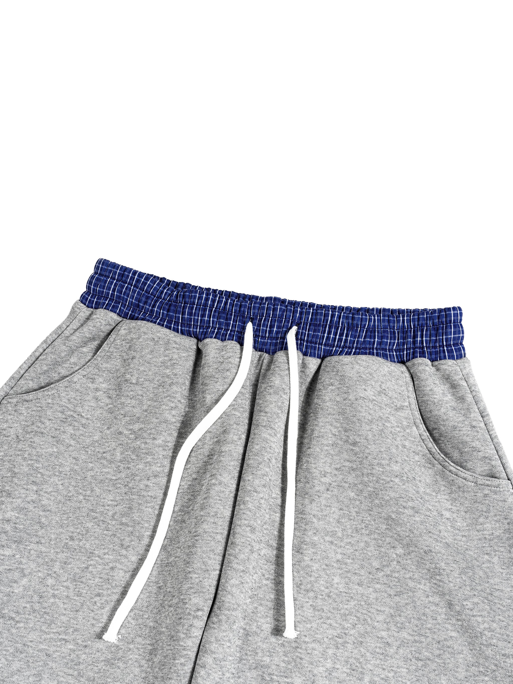 KBS Plaid Waistband Barrel Sweatpants