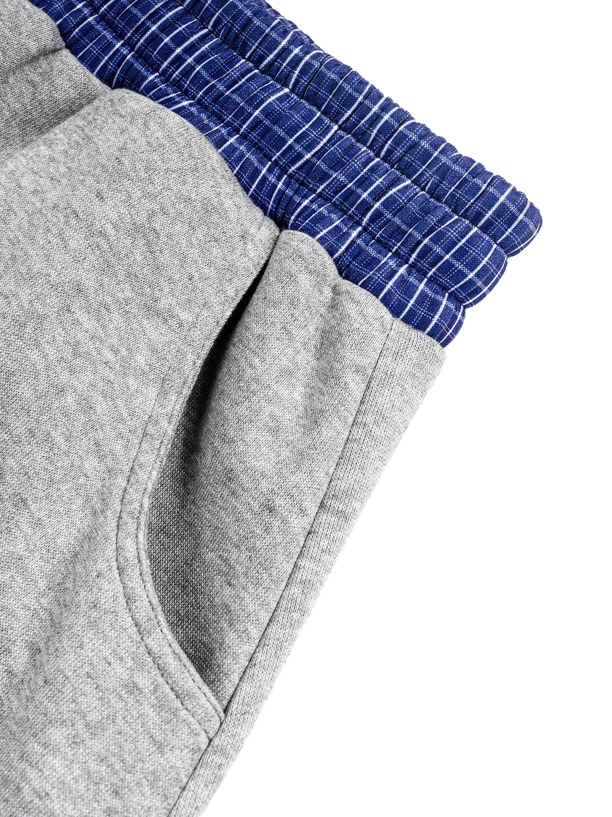 KBS Plaid Waistband Barrel Sweatpants