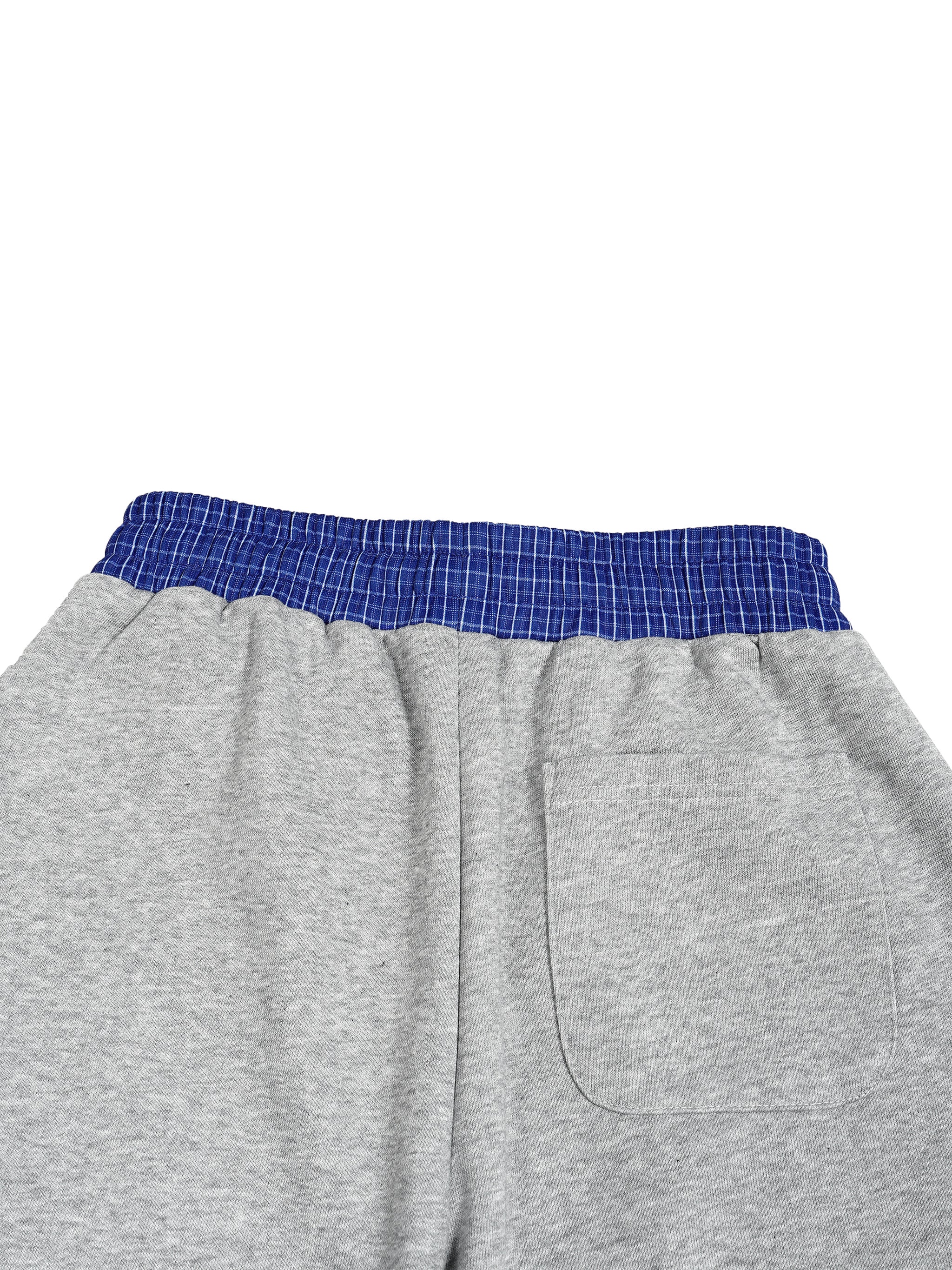 KBS Plaid Waistband Barrel Sweatpants